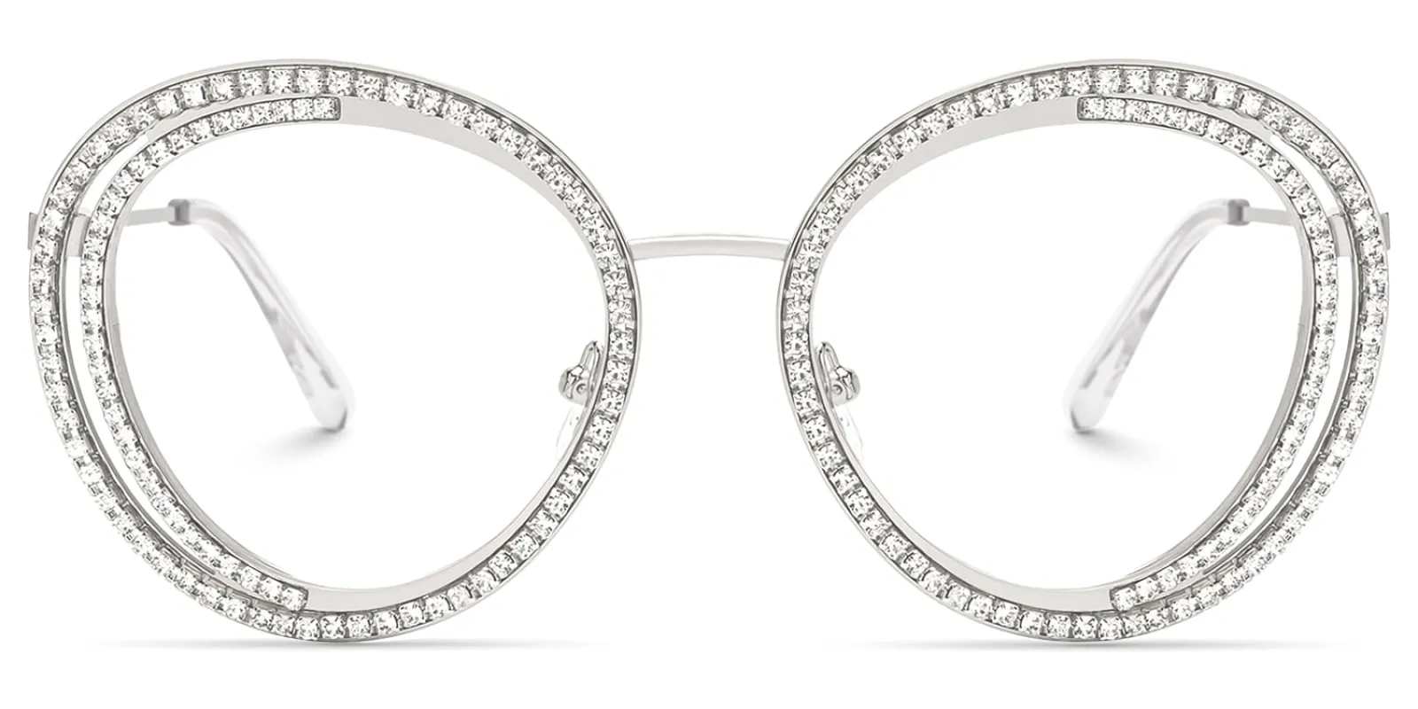 Hafiz - Round Silver Eyeglasses sold by Vooglam