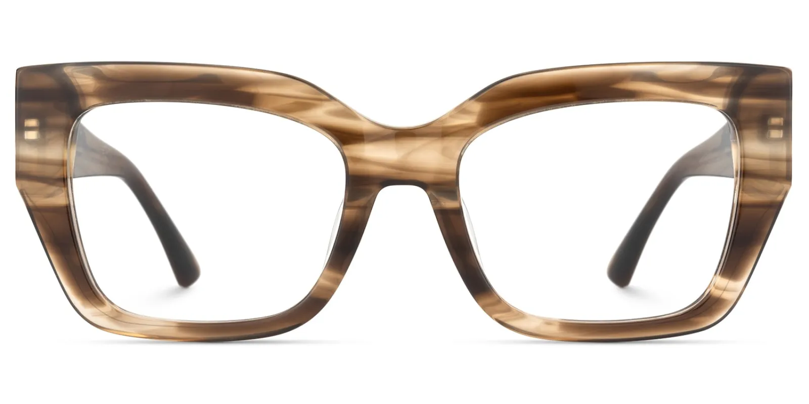 Sable - Square Brown Eyeglasses sold by Vooglam