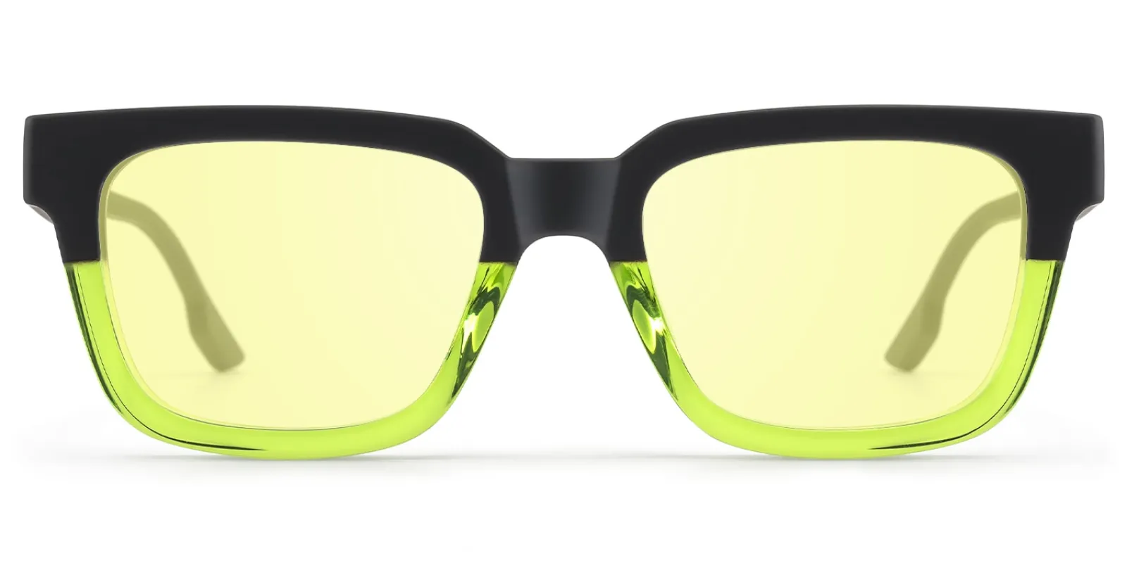 Strobe - Rectangle Two-tone Sunglasses sold by Vooglam