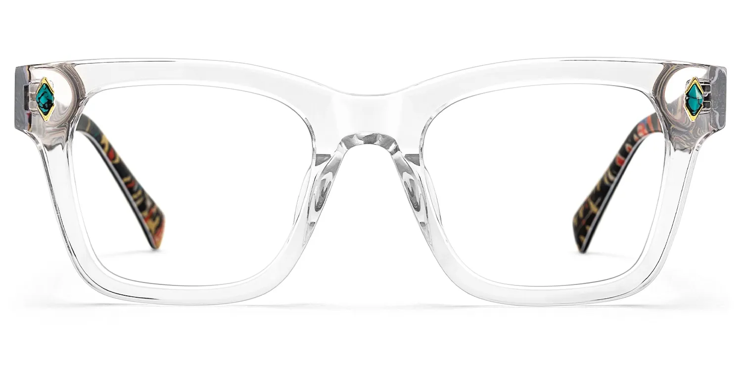 Adinkra - Square Transparent Eyeglasses sold by Vooglam