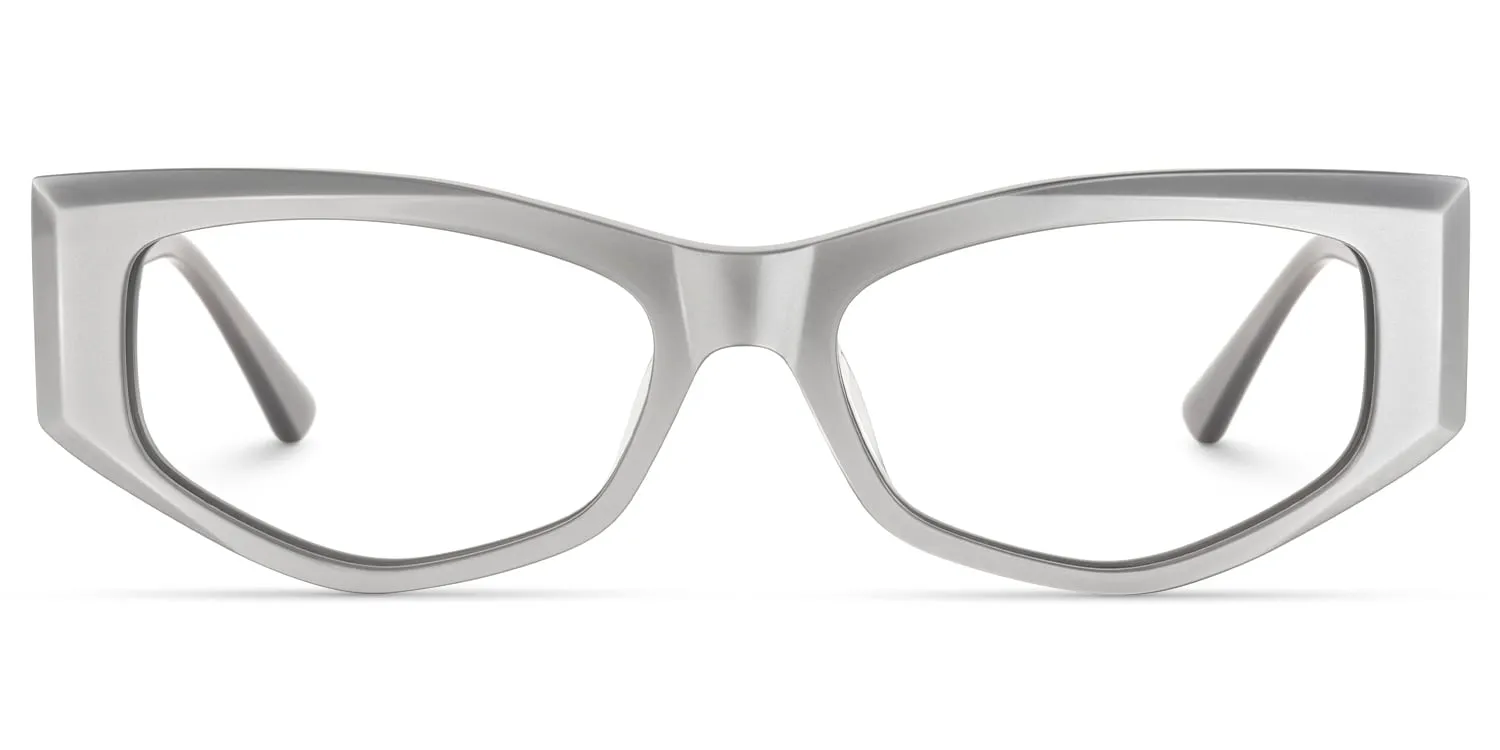 Tahiya - Geometric Grey Eyeglasses sold by Vooglam product image thumbnail 2
