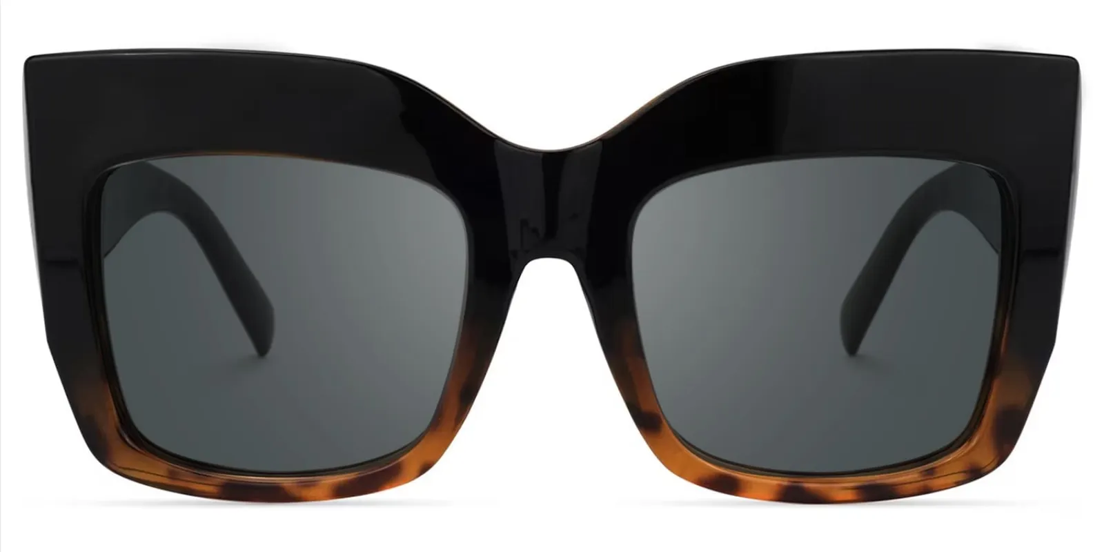 Cassandra - Square Black/Tortoise Sunglasses sold by Vooglam