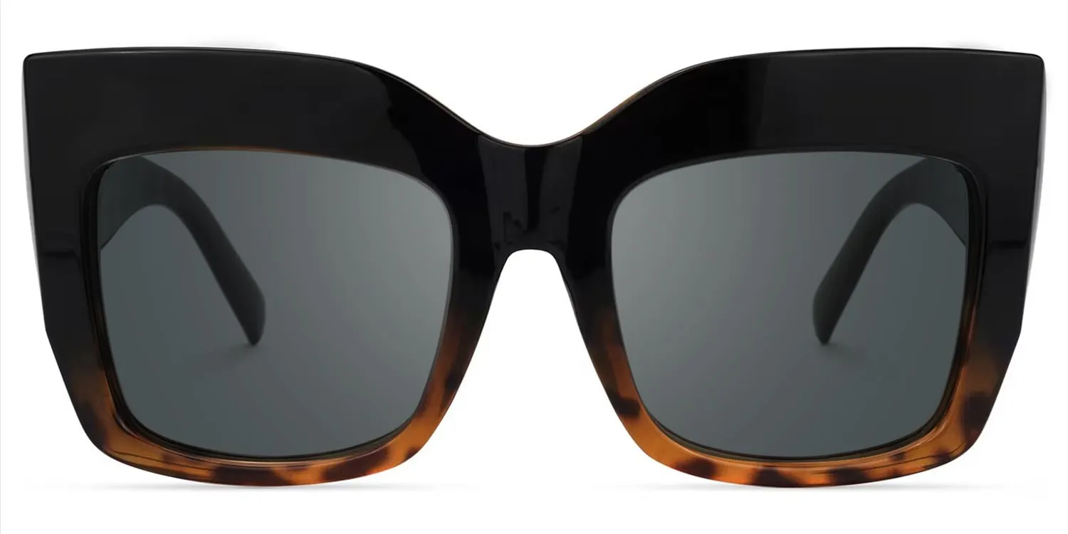 Cassandra - Square Black/Tortoise Sunglasses sold by Vooglam product image thumbnail 2