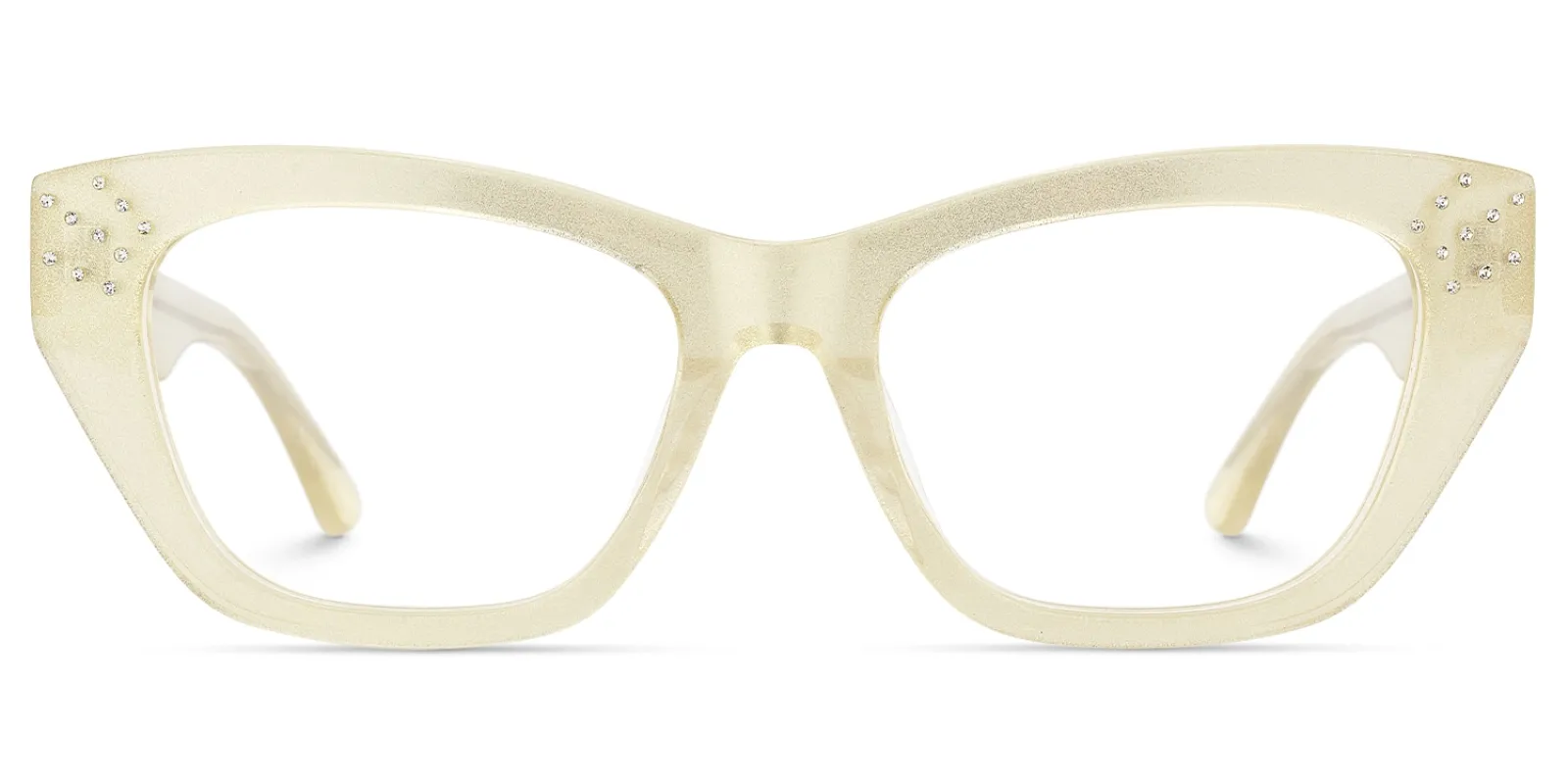 Starlina - Rectangle Champagne Eyeglasses sold by Vooglam
