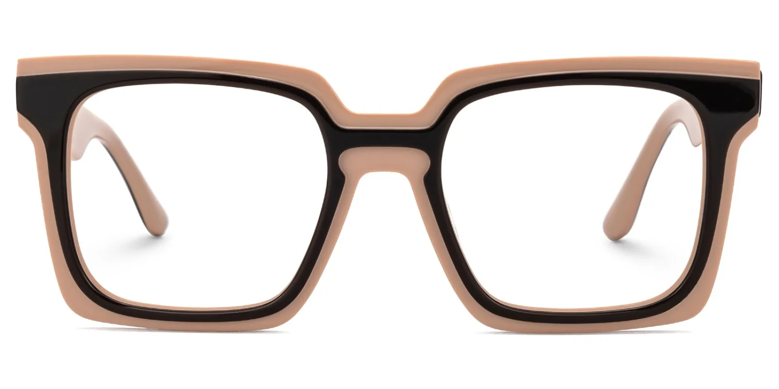 Fenicia - Square Two-tone Eyeglasses sold by Vooglam