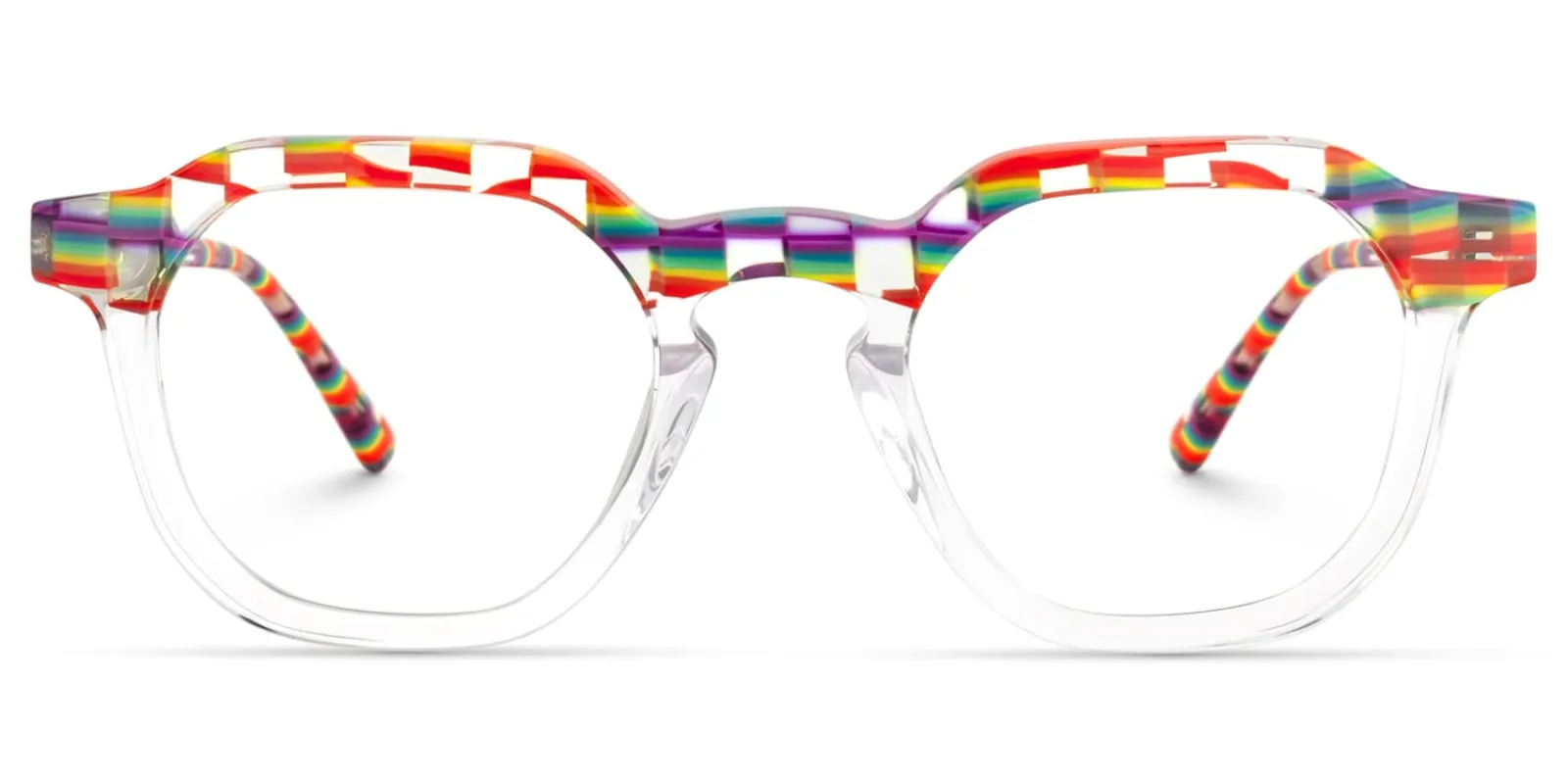 Mahsa - Geometric Multicolor Eyeglasses sold by Vooglam