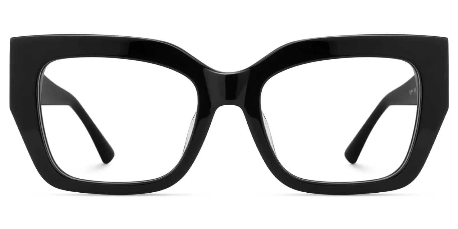 Sable - Square Black Eyeglasses sold by Vooglam