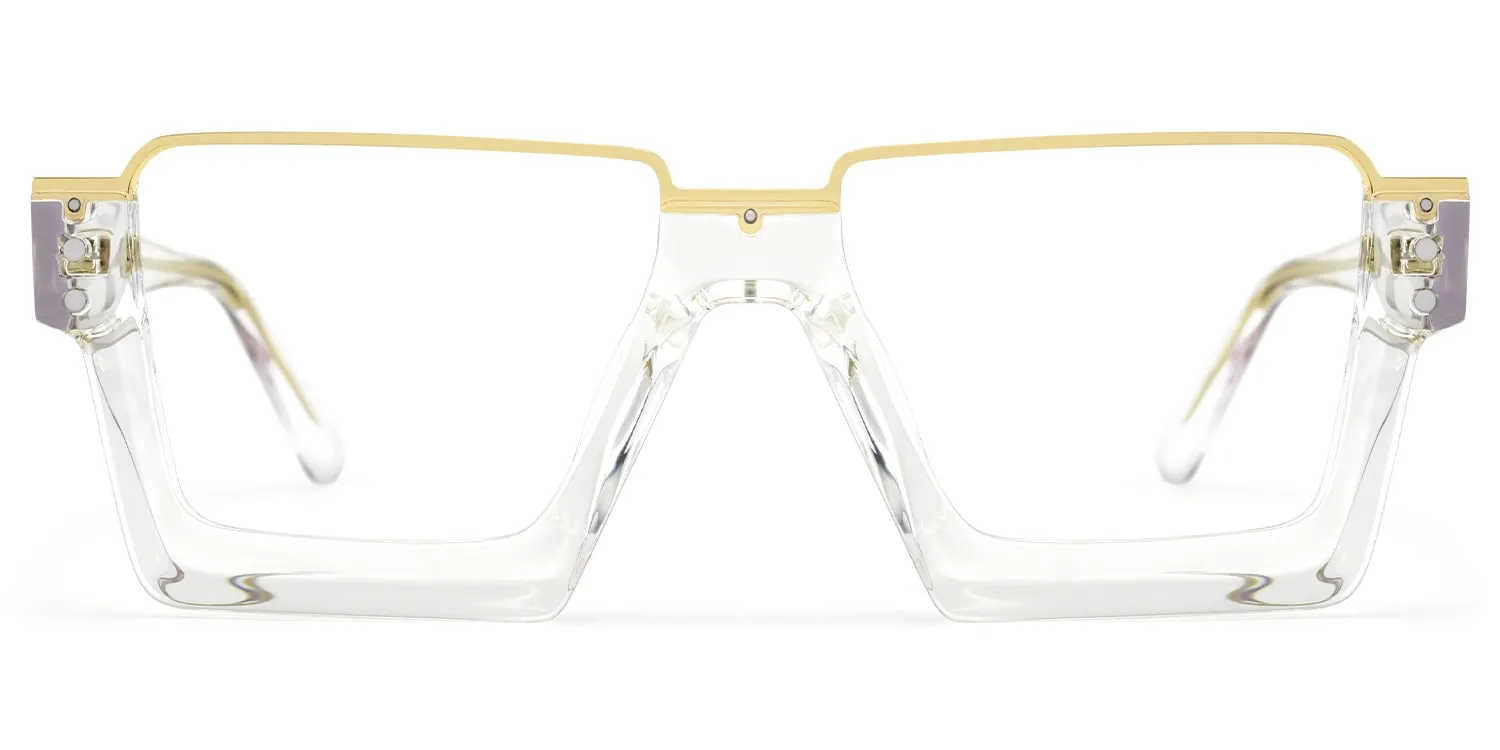 Dardhan - Rectangle Crystal Eyeglasses sold by Vooglam