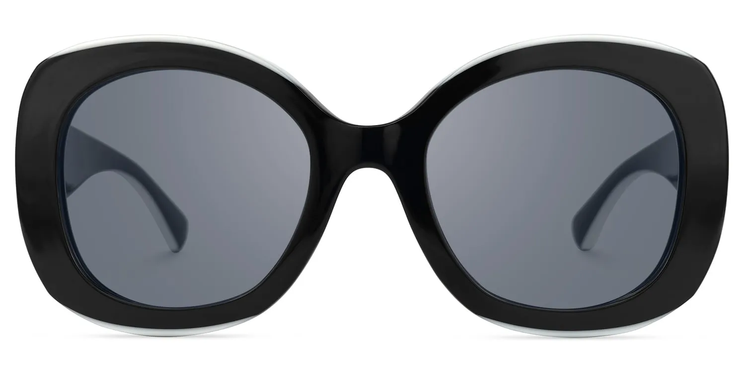 Athina - Round Black Sunglasses sold by Vooglam product image thumbnail 2