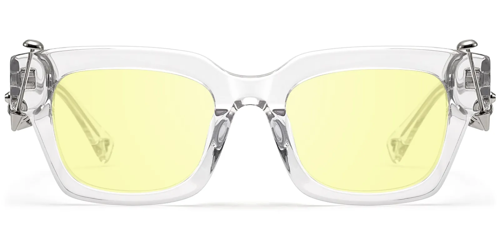 Sabrina - Rectangle Crystal Sunglasses sold by Vooglam