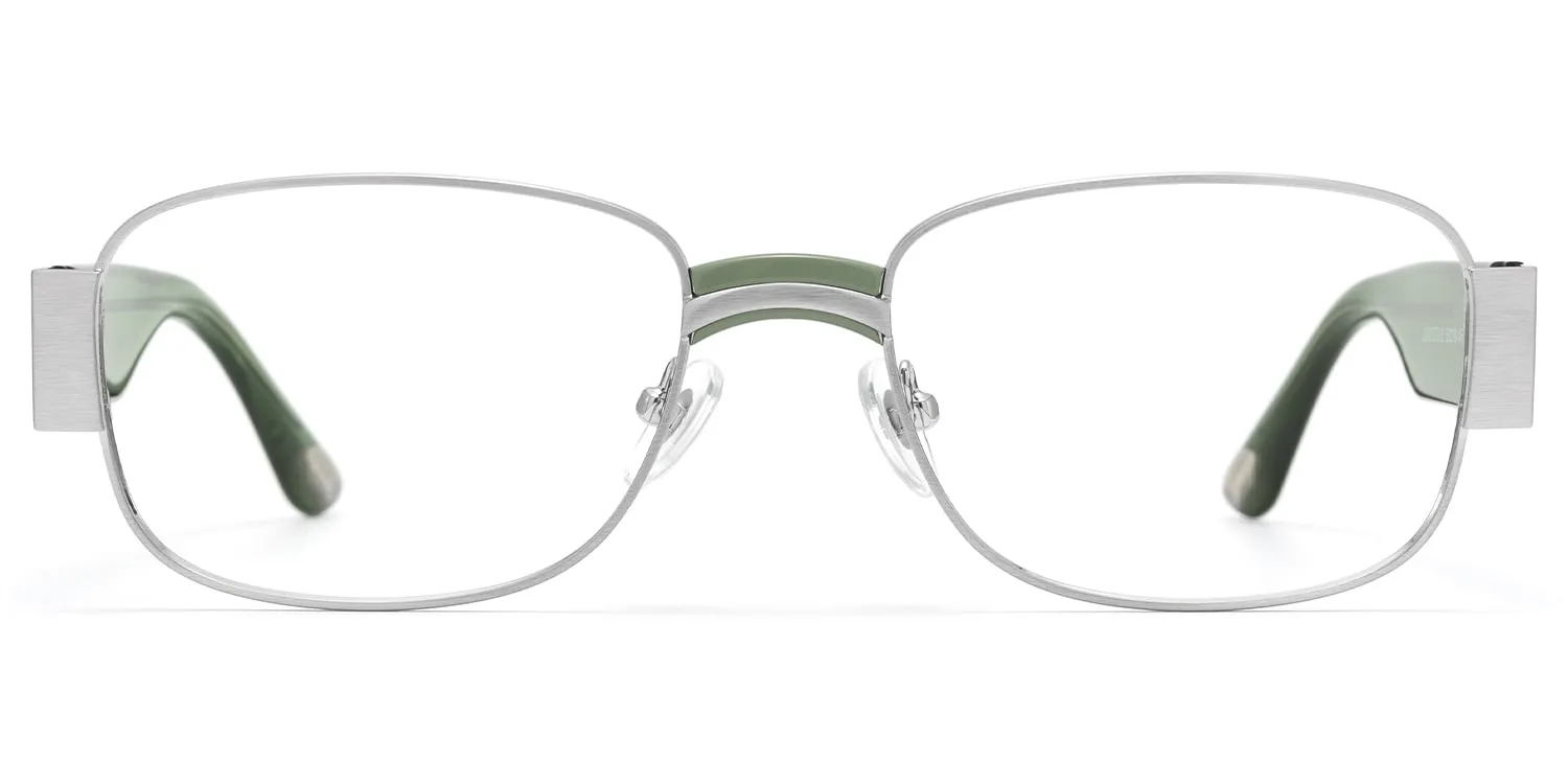 Nyame - Rectangle Silver Eyeglasses sold by Vooglam product image thumbnail 2