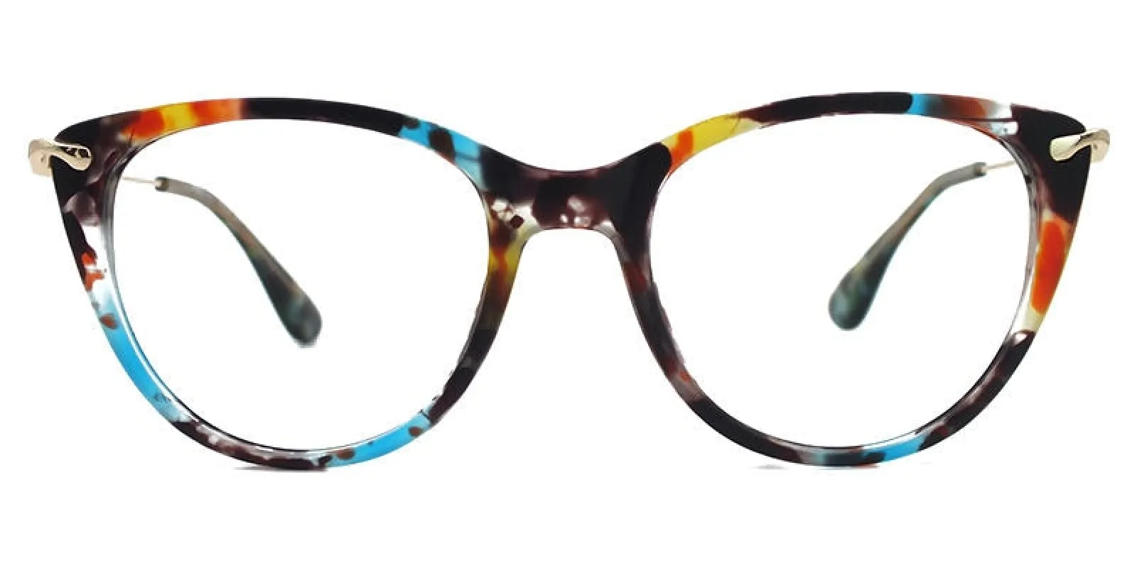 Clement Unisex Floral Titanium Cat Eye Glasses sold by Vooglam
