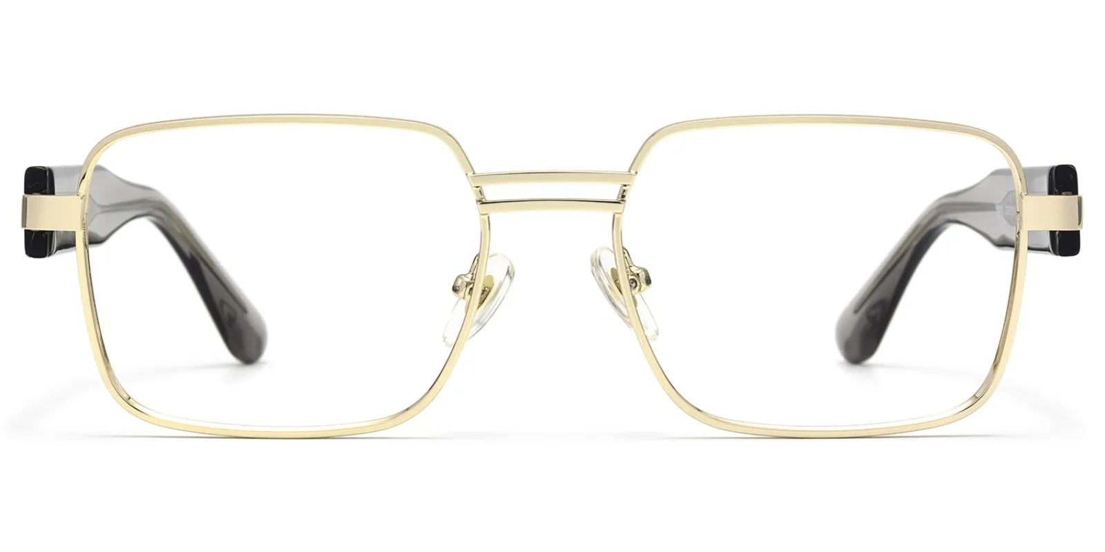 Ubuntu - Rectangle Gold Eyeglasses sold by Vooglam