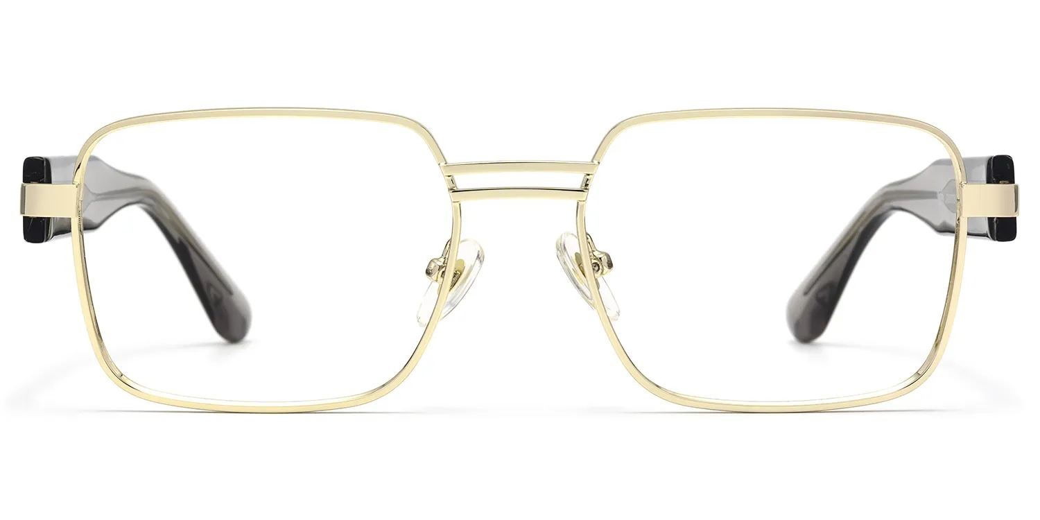 Ubuntu - Rectangle Gold Eyeglasses sold by Vooglam product image thumbnail 2