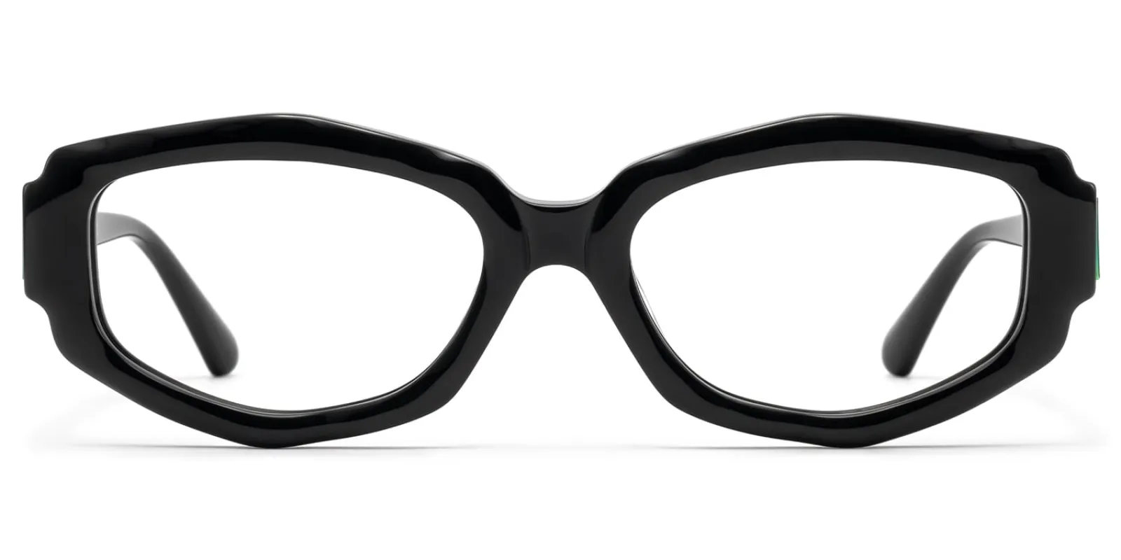 Spire - Geometric Black Eyeglasses sold by Vooglam