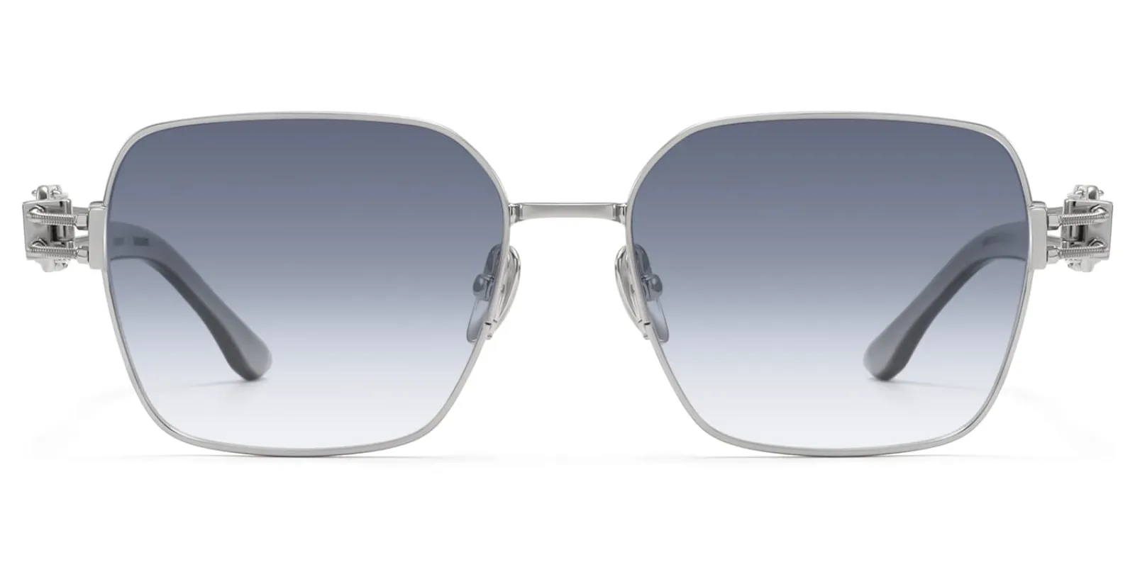 The Architect - Rectangle Silver Sunglasses sold by Vooglam