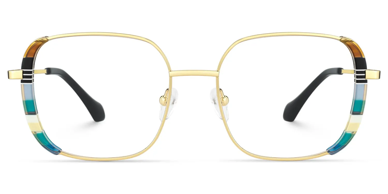 Milana - Square Multicolor Eyeglasses sold by Vooglam