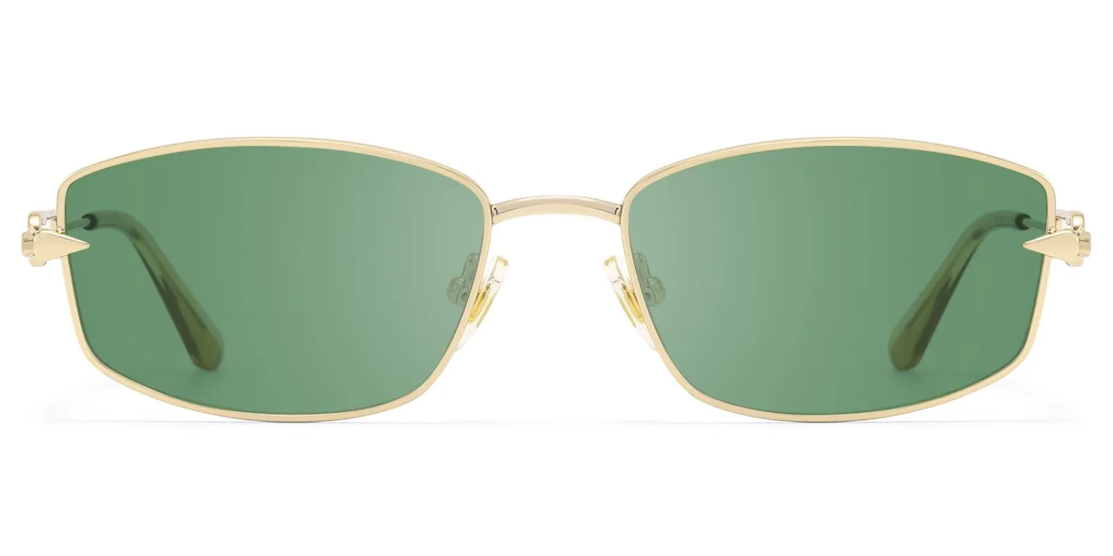 Bladework - Rectangle Gold Sunglasses sold by Vooglam