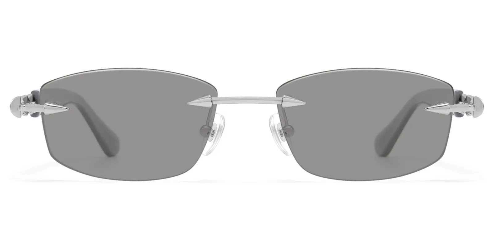 Fracture - Rectangle Gray Sunglasses sold by Vooglam