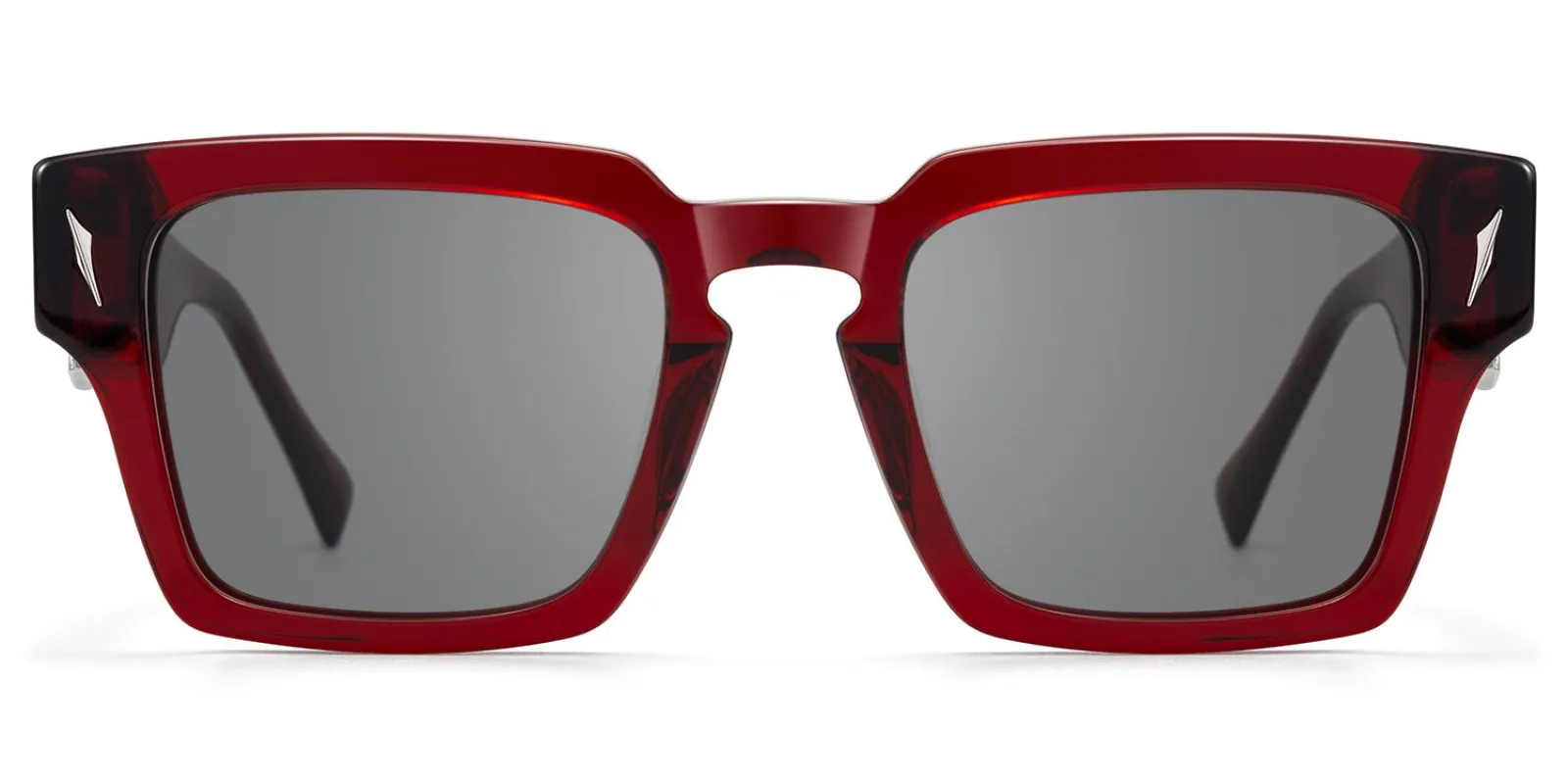 Stiletto - Rectangle Red Sunglasses sold by Vooglam