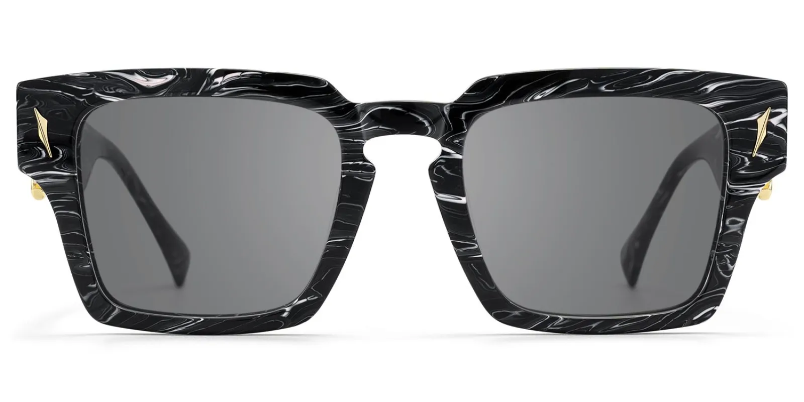 Stiletto - Rectangle Black Sunglasses sold by Vooglam