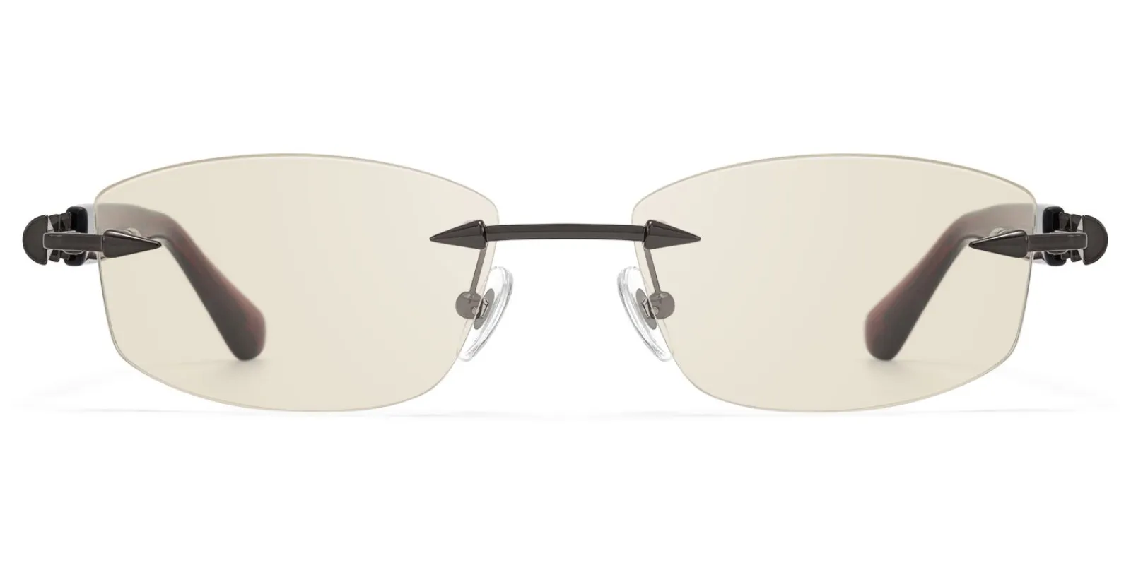 Fracture - Rectangle Red Sunglasses sold by Vooglam