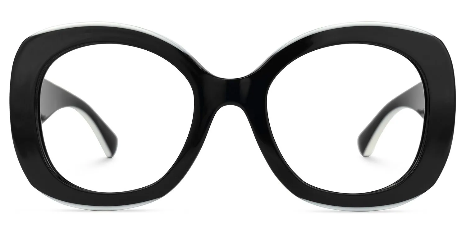 Athina - Round Black Eyeglasses sold by Vooglam