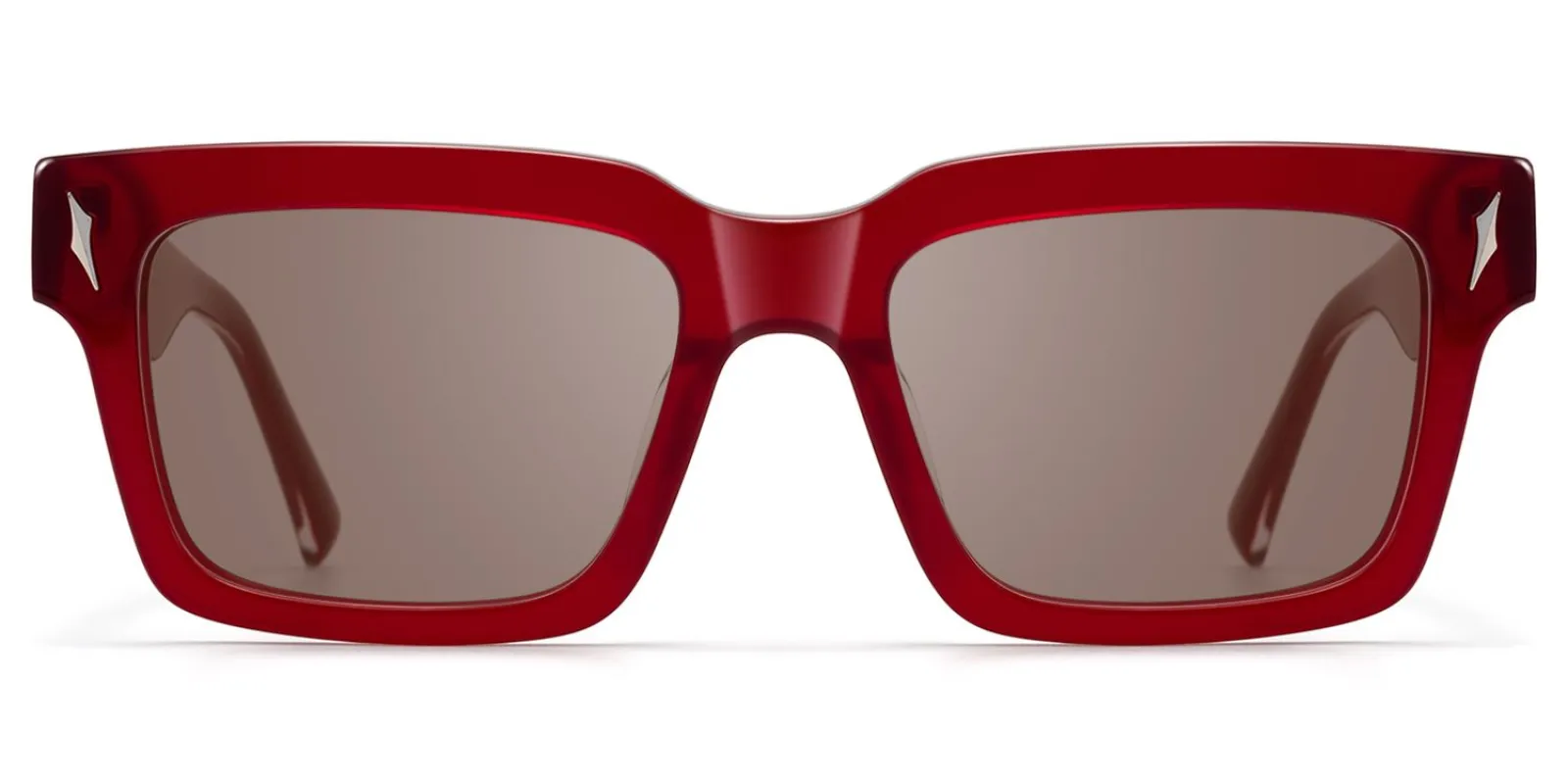 Razor - Rectangle Red Sunglasses sold by Vooglam