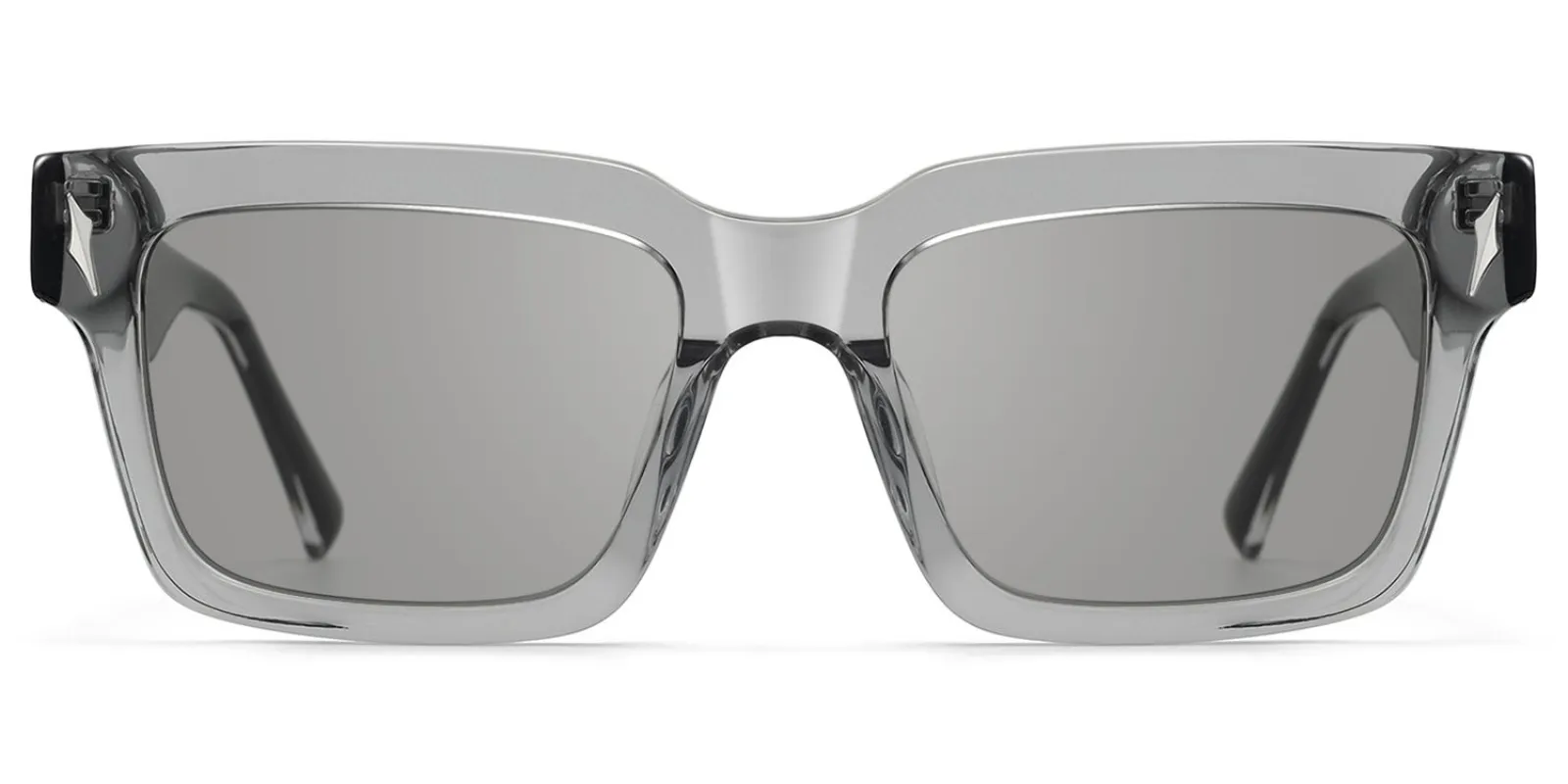 Razor - Rectangle Silver Sunglasses sold by Vooglam