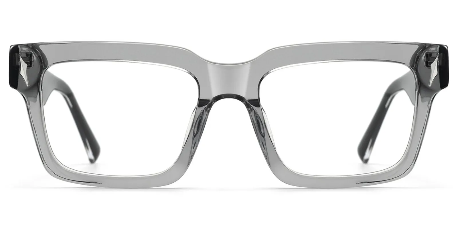 Razor - Rectangle Silver Eyeglasses sold by Vooglam