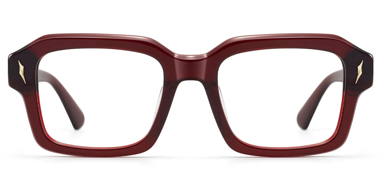 Blindspot - Square Red Eyeglasses made by Vooglam