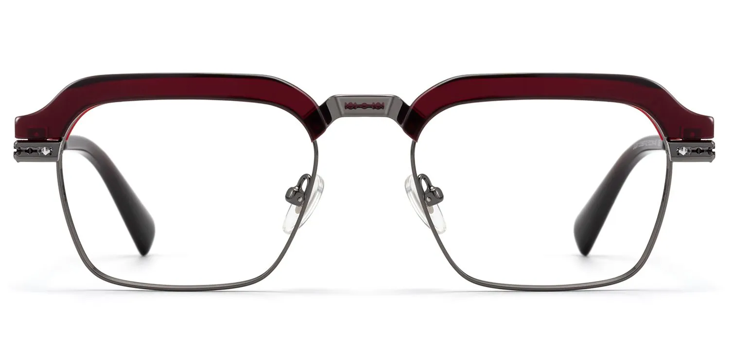 Archive - Rectangle Red Eyeglasses sold by Vooglam