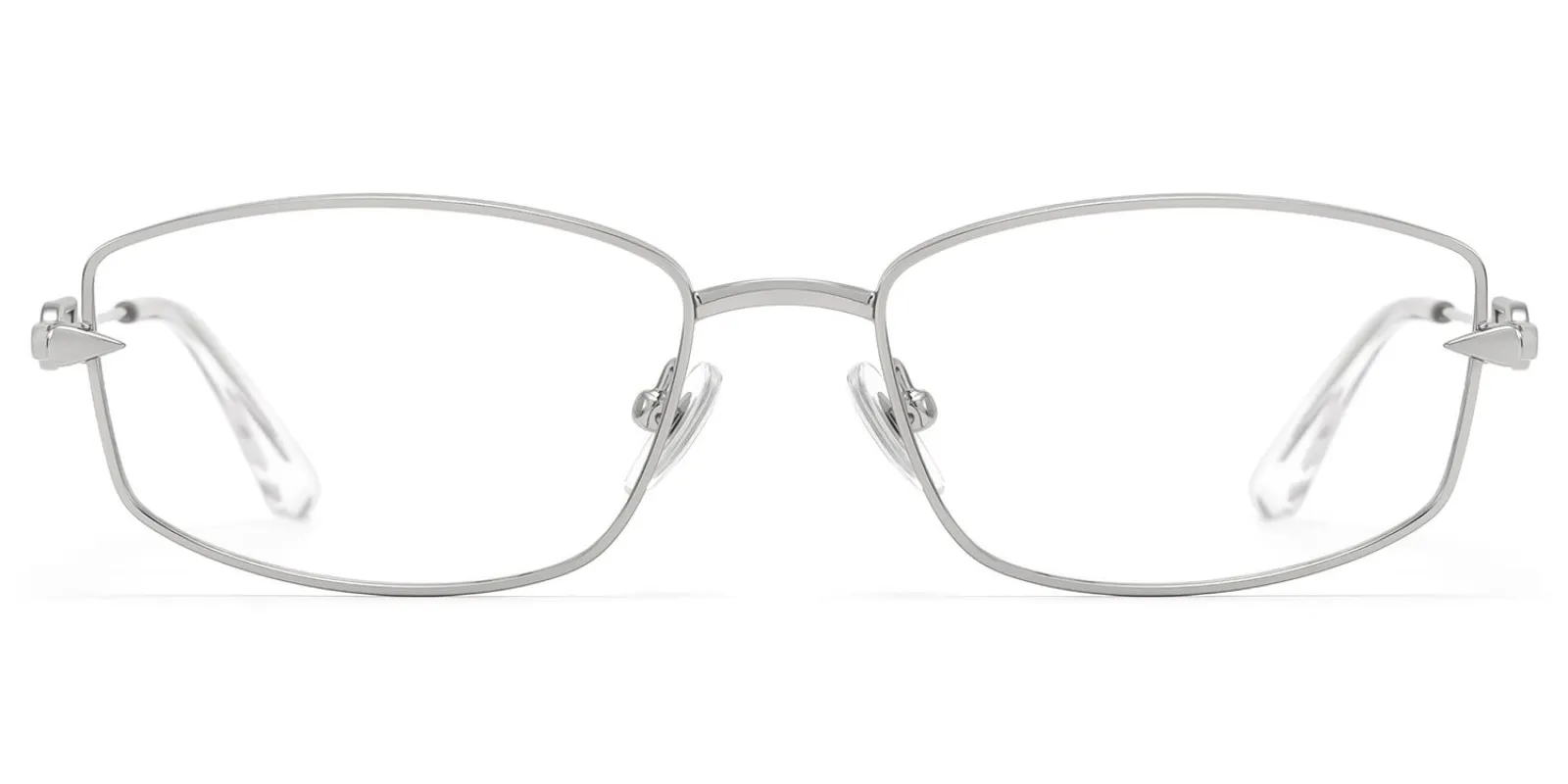 Bladework - Rectangle Silver Eyeglasses sold by Vooglam