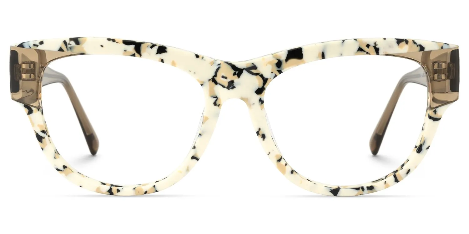 Fusion - Cat Eye White Eyeglasses sold by Vooglam