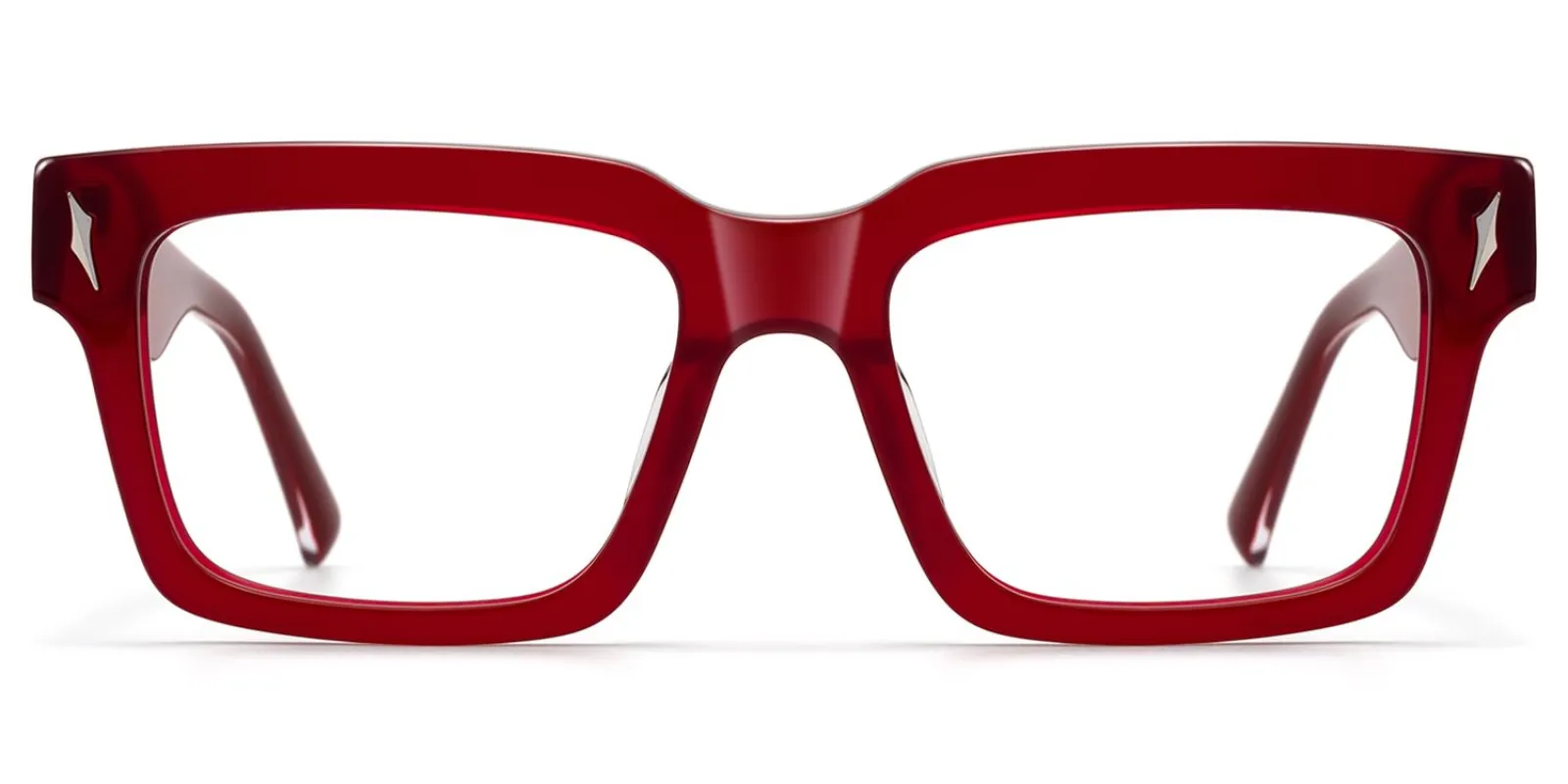 Razor - Rectangle Red Eyeglasses sold by Vooglam