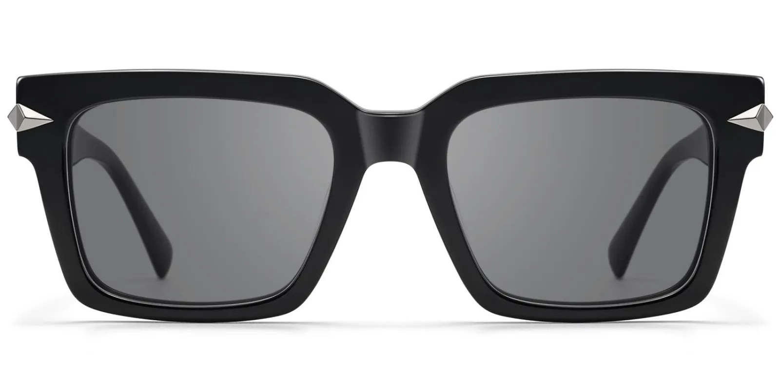 Covenant - Rectangle Black Sunglasses sold by Vooglam