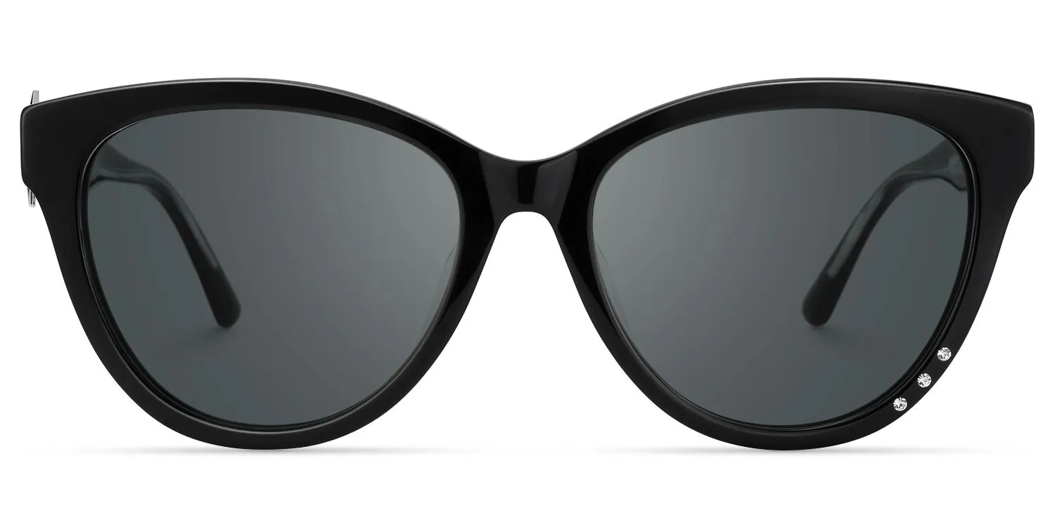 Shine in silence - Cat Eye Black Sunglasses sold by Vooglam product image thumbnail 2