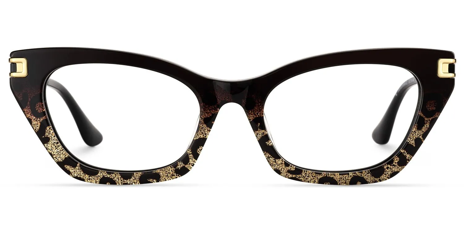 Siren - Cat Eye Two-tone Eyeglasses sold by Vooglam