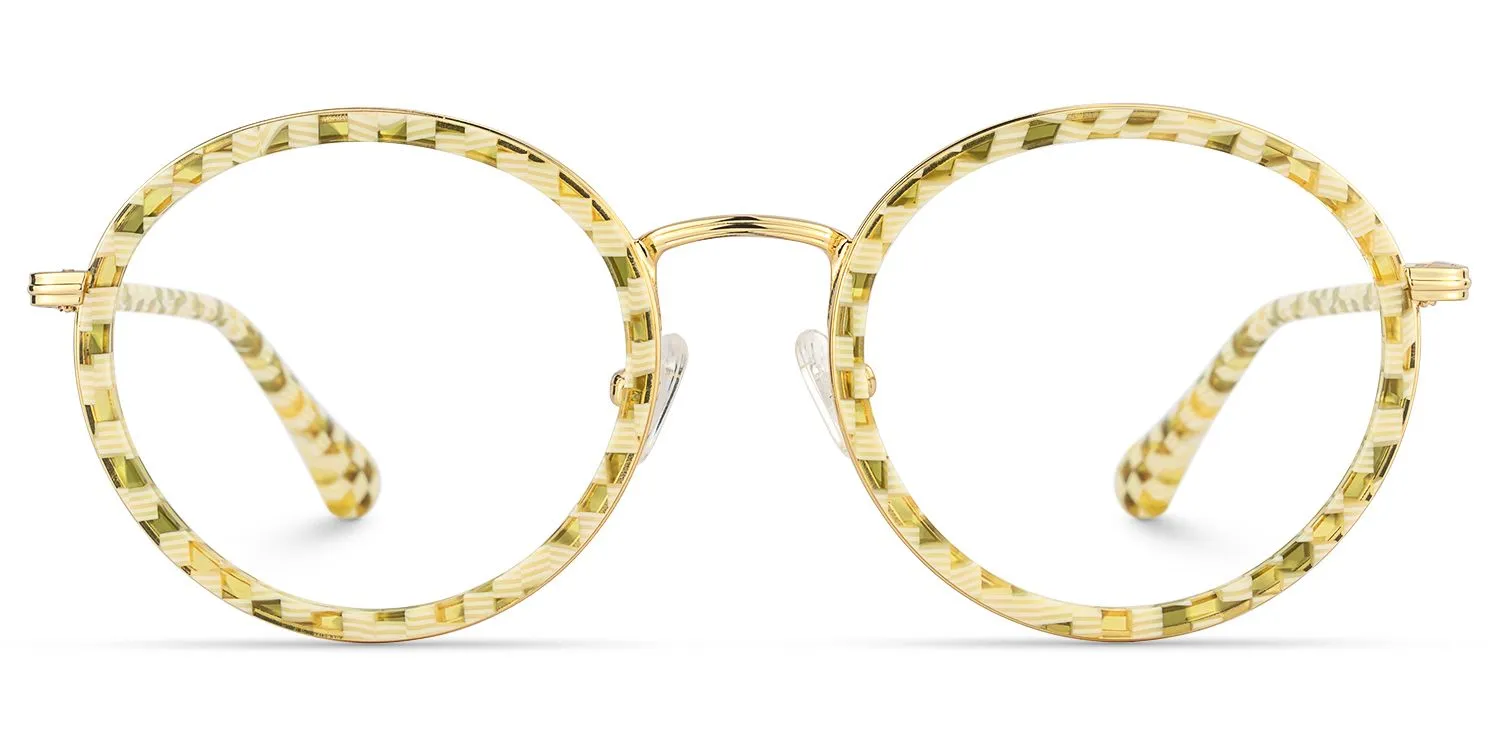 Alma - Round Pattern Eyeglasses sold by Vooglam