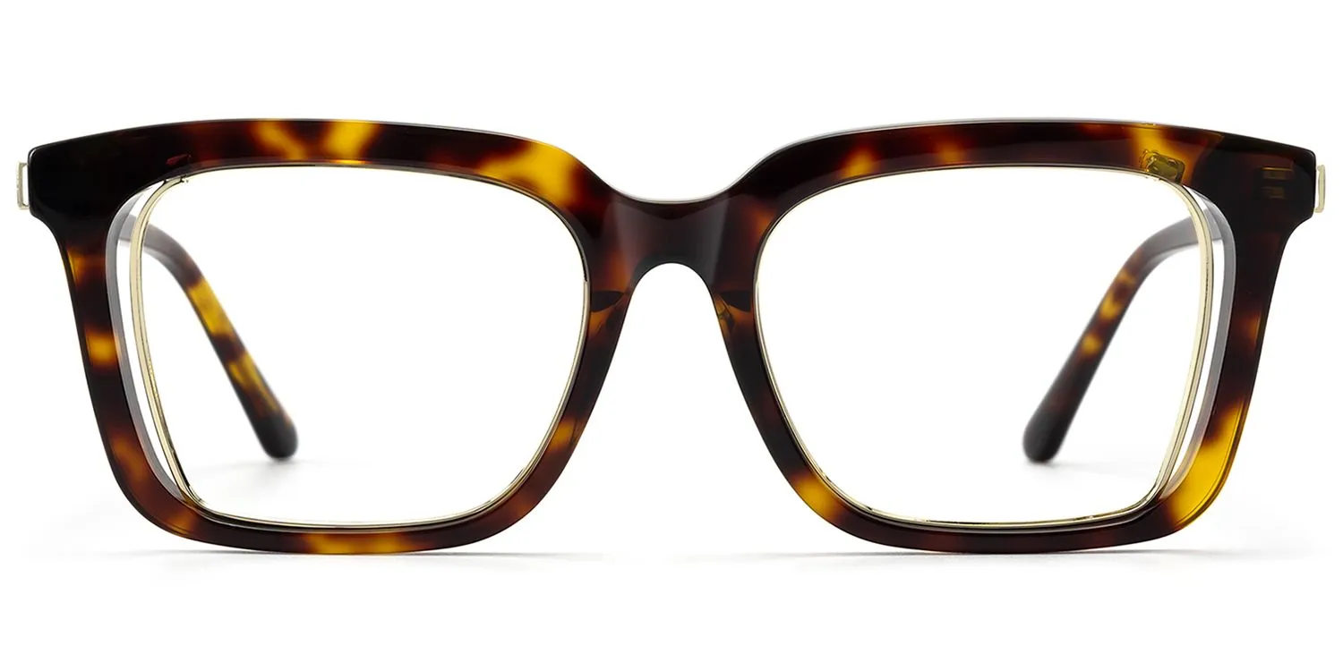Chaparral - Rectangle Tortoise Eyeglasses sold by Vooglam