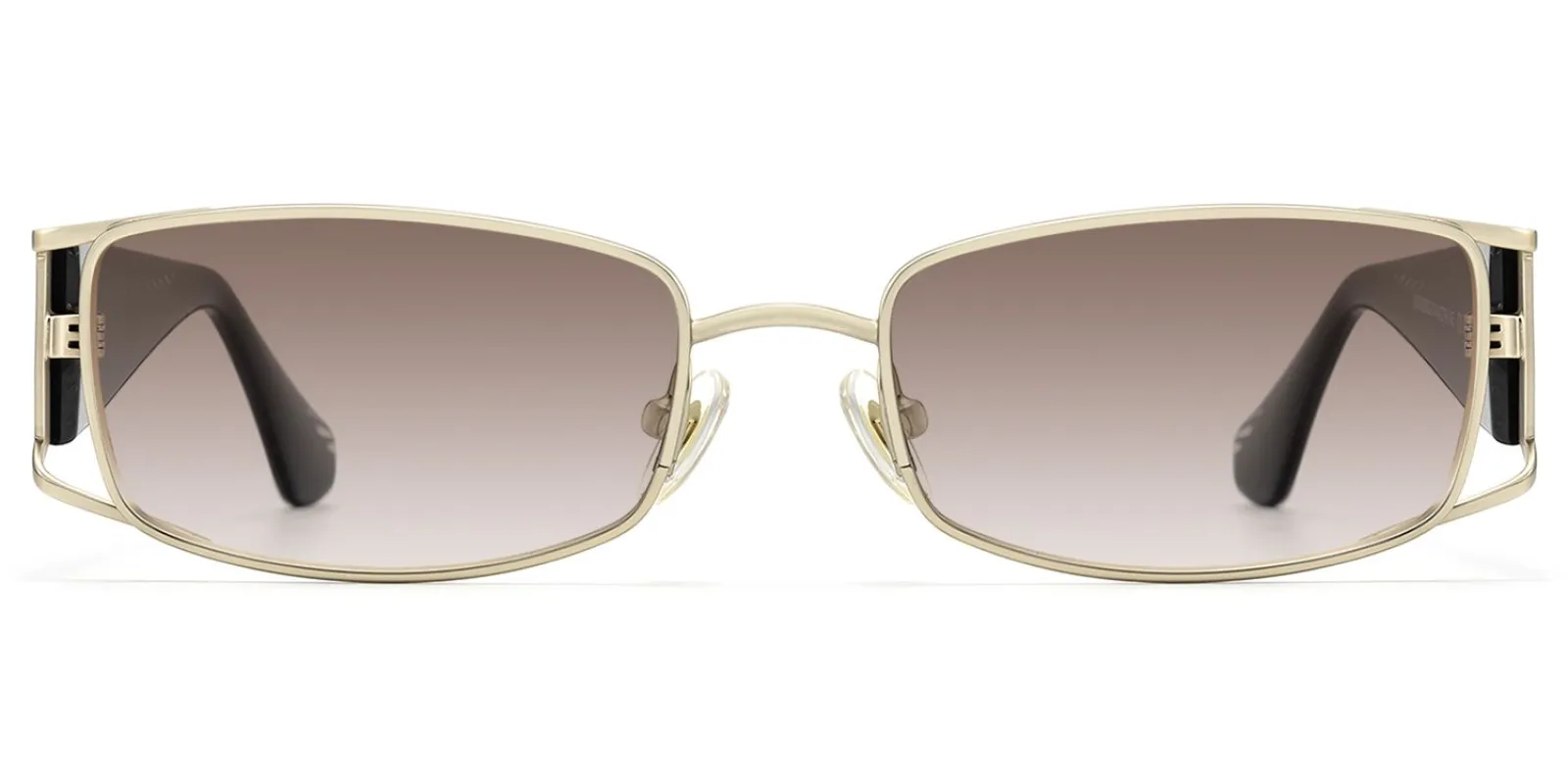 Wren - Rectangle Gold Sunglasses made by Vooglam