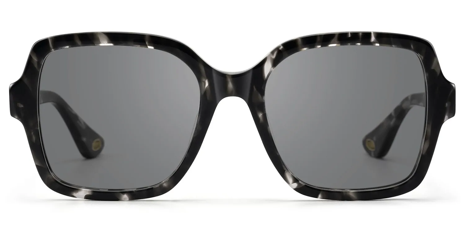 Meridian - Square Black Sunglasses sold by Vooglam