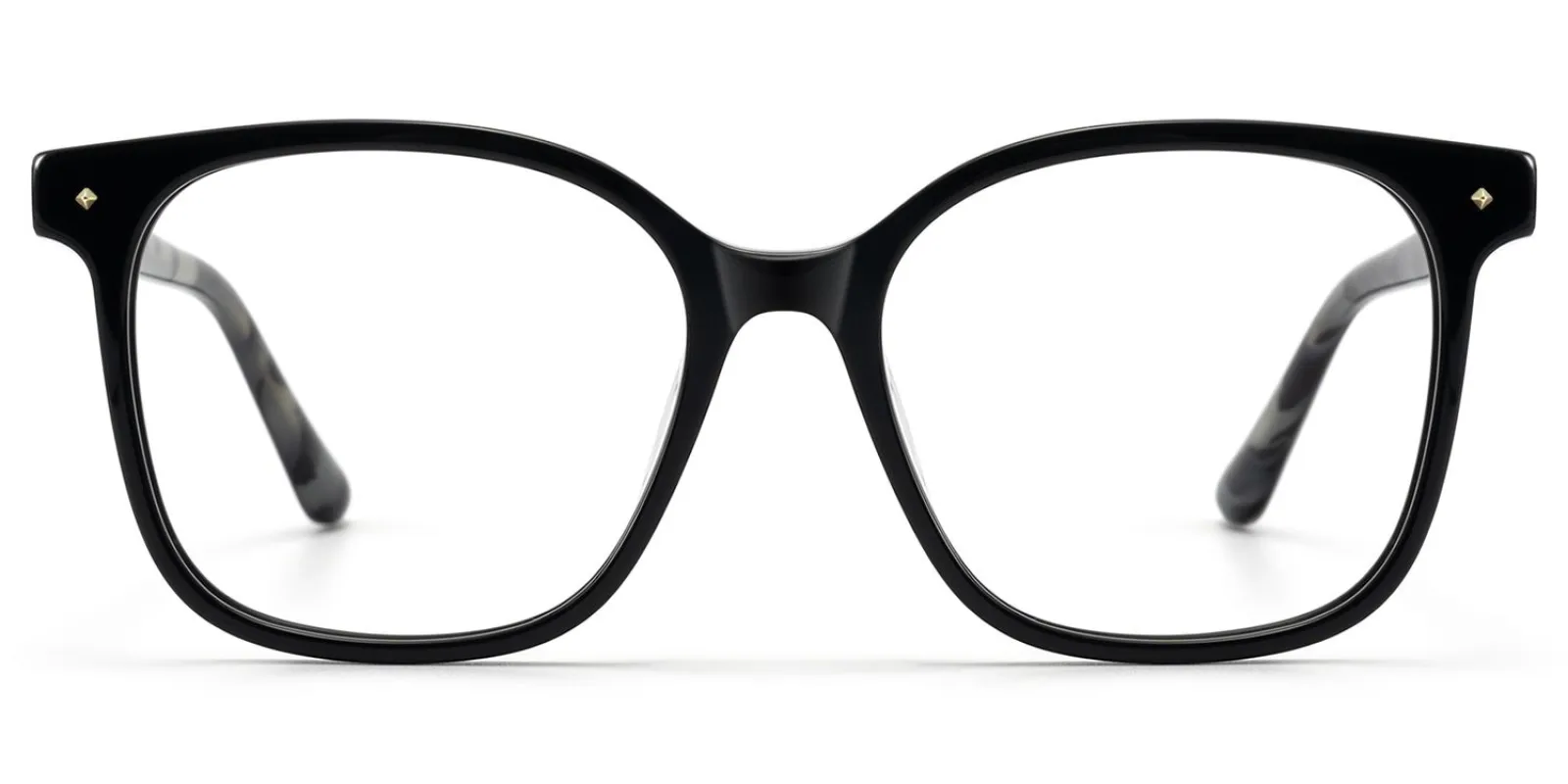 Spacek - Square Black Eyeglasses made by Vooglam