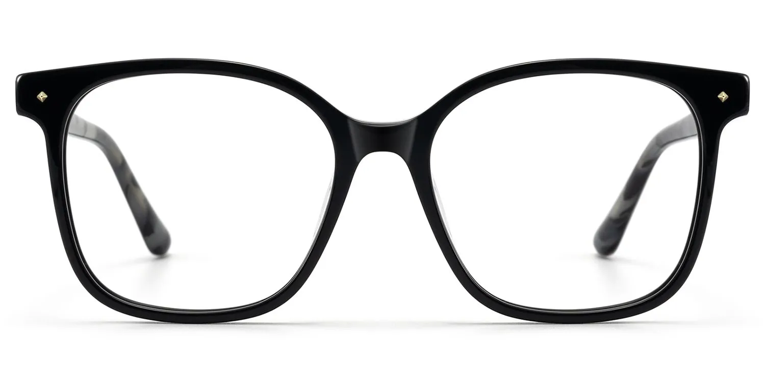 Spacek - Square Black Eyeglasses sold by Vooglam