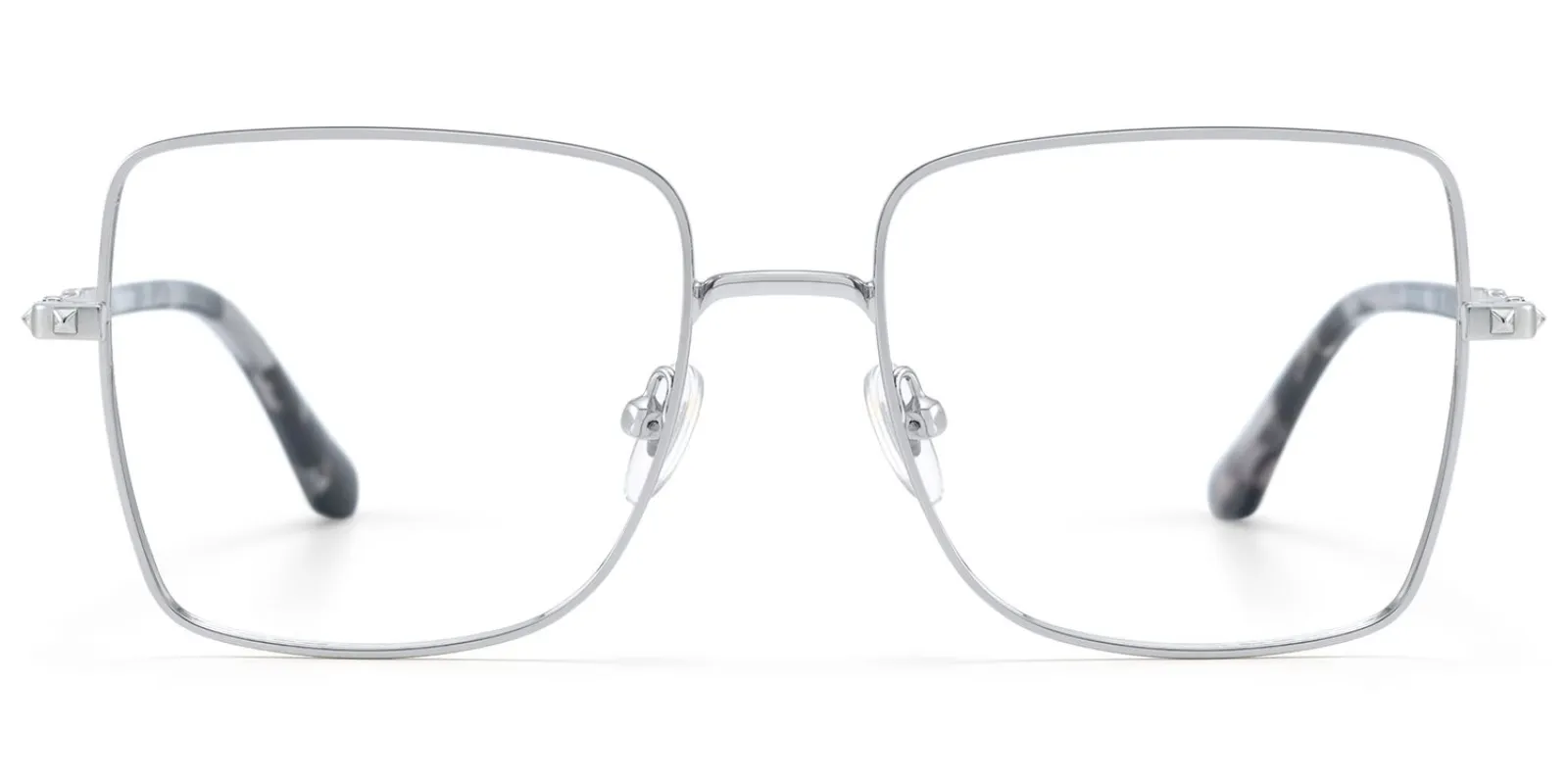 Devereux - Square Silver Eyeglasses made by Vooglam