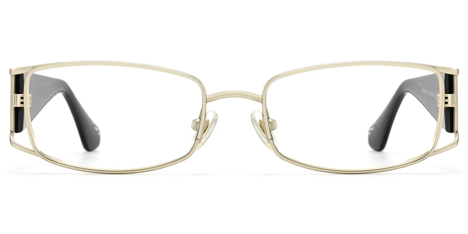 Wren - Rectangle Gold Eyeglasses made by Vooglam
