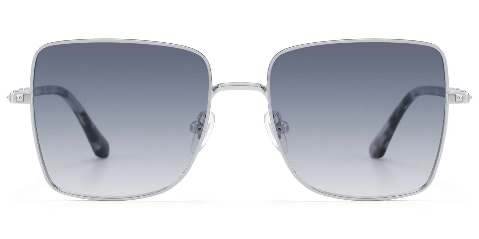 Devereux - Square Silver Sunglasses made by Vooglam