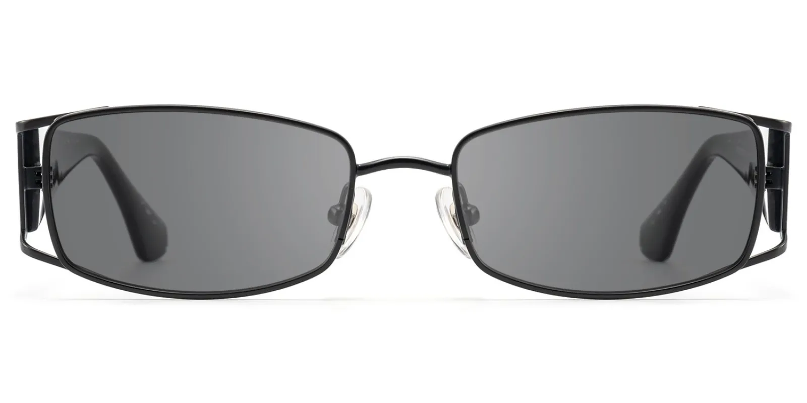 Wren - Rectangle Black Sunglasses made by Vooglam