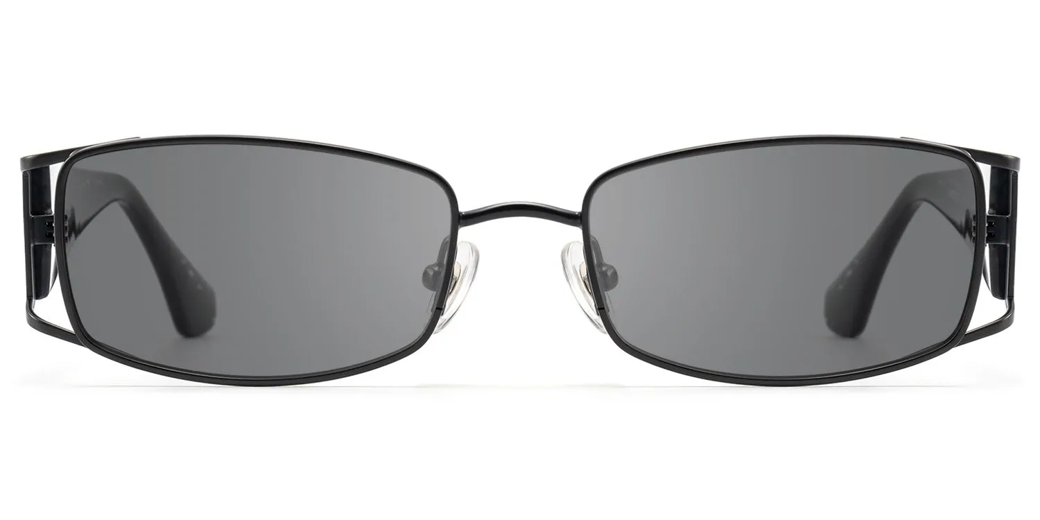 Wren - Rectangle Black Sunglasses sold by Vooglam product image thumbnail 2