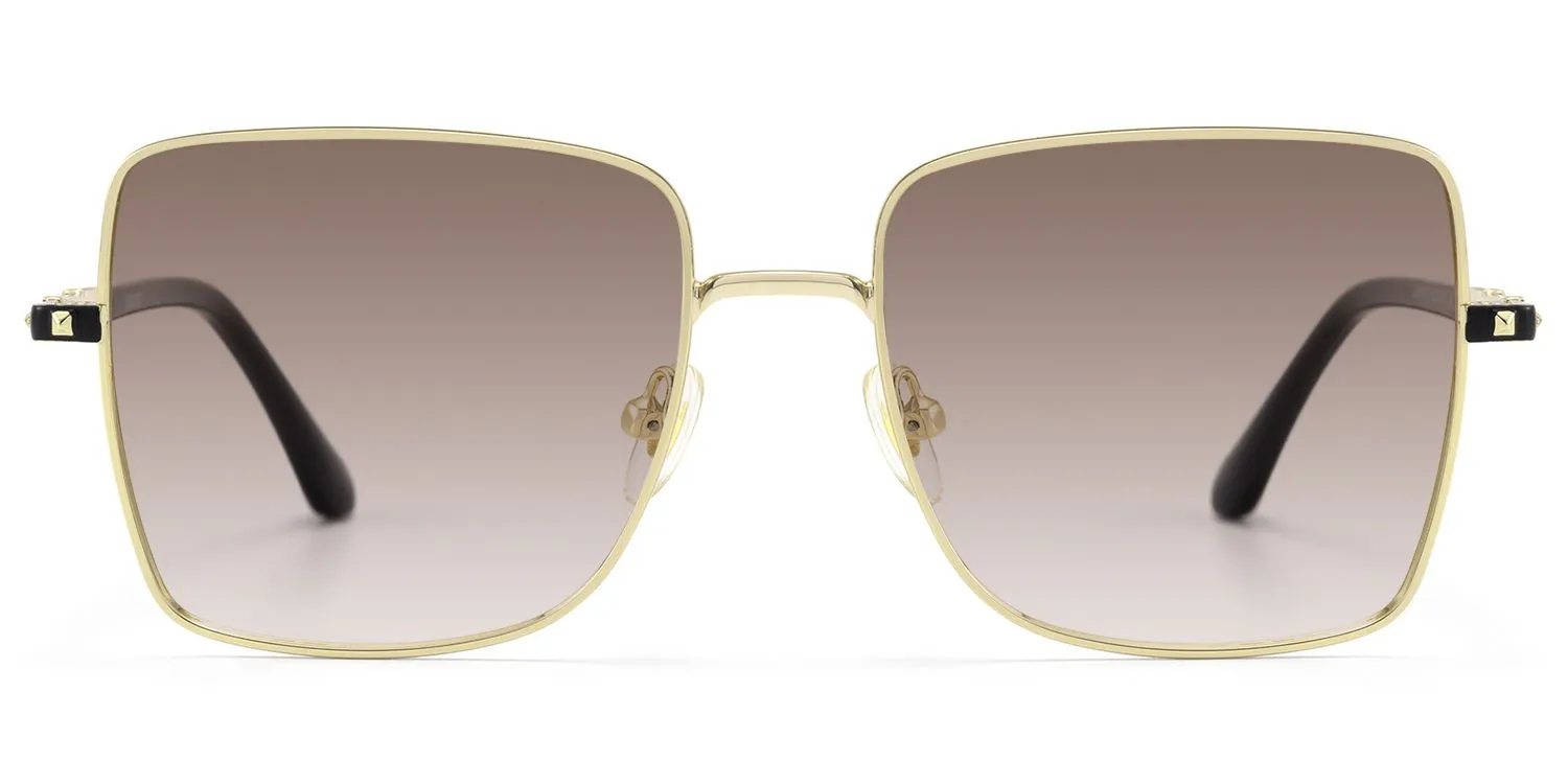 Devereux - Square Gold Sunglasses sold by Vooglam product image thumbnail 2